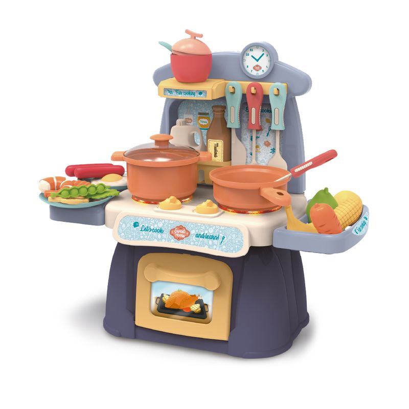 SWEET HOME - Cocina Juguete Mini con Luz Sonido Horno y 26 Accesorios