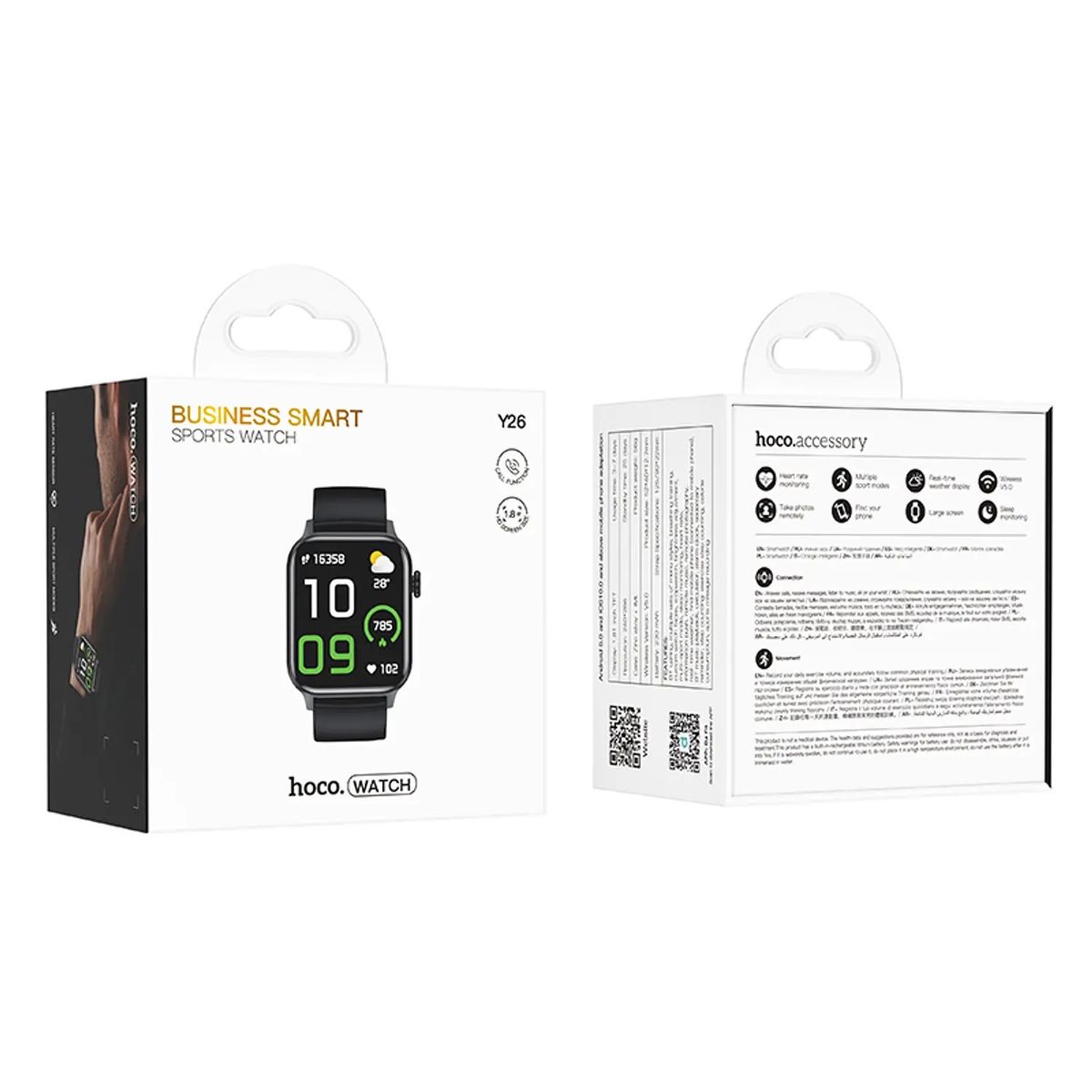 HOCO - Reloj Smartwatch Hoco Y26 color Negro