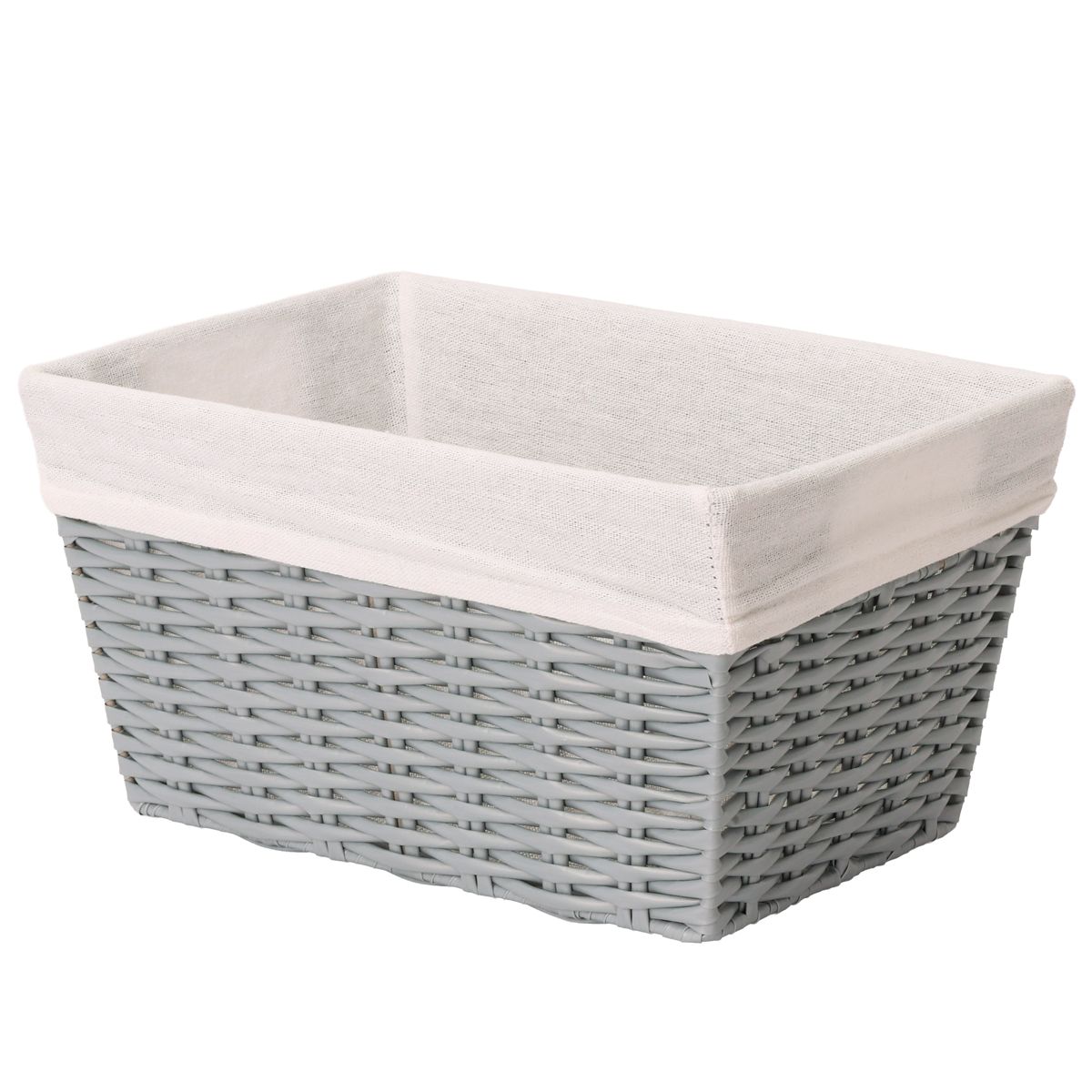 CARRY ALL - Canasto Cesta Organizadora Carry All  Estilo Ratán Gris S