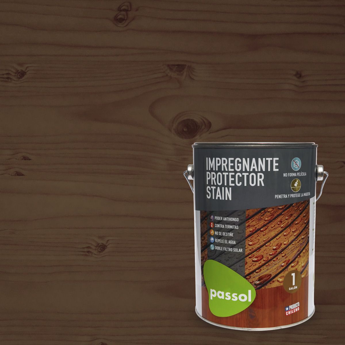 PASSOL - Impregnante Stain Roble Passol 1 gl