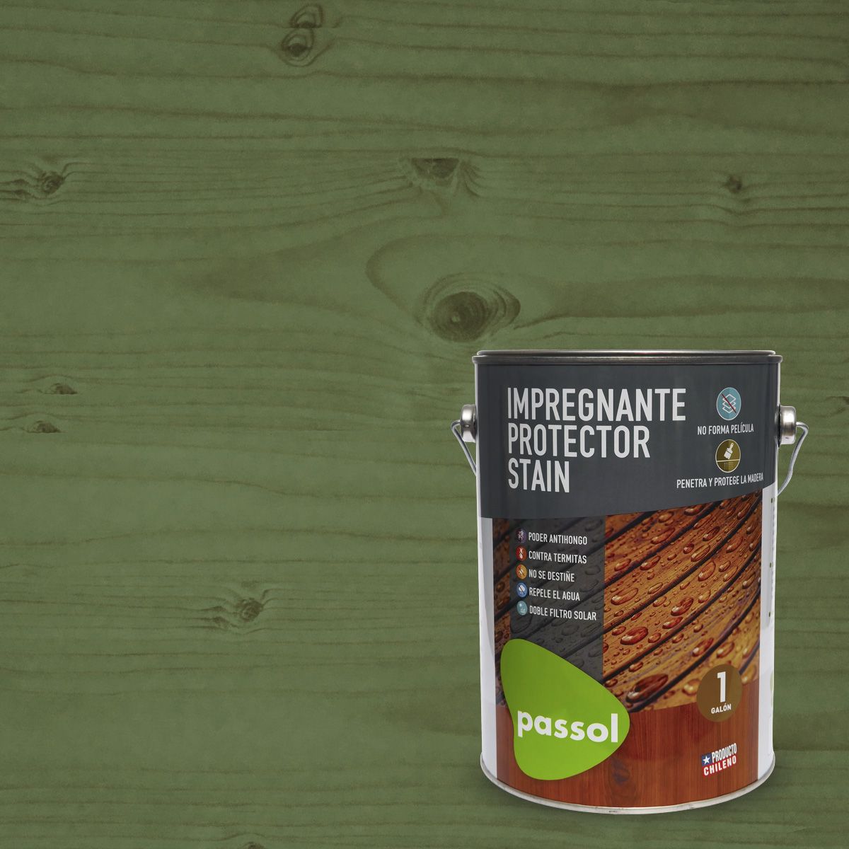 PASSOL - Impregnante Stain Olivo Passol 1 gl
