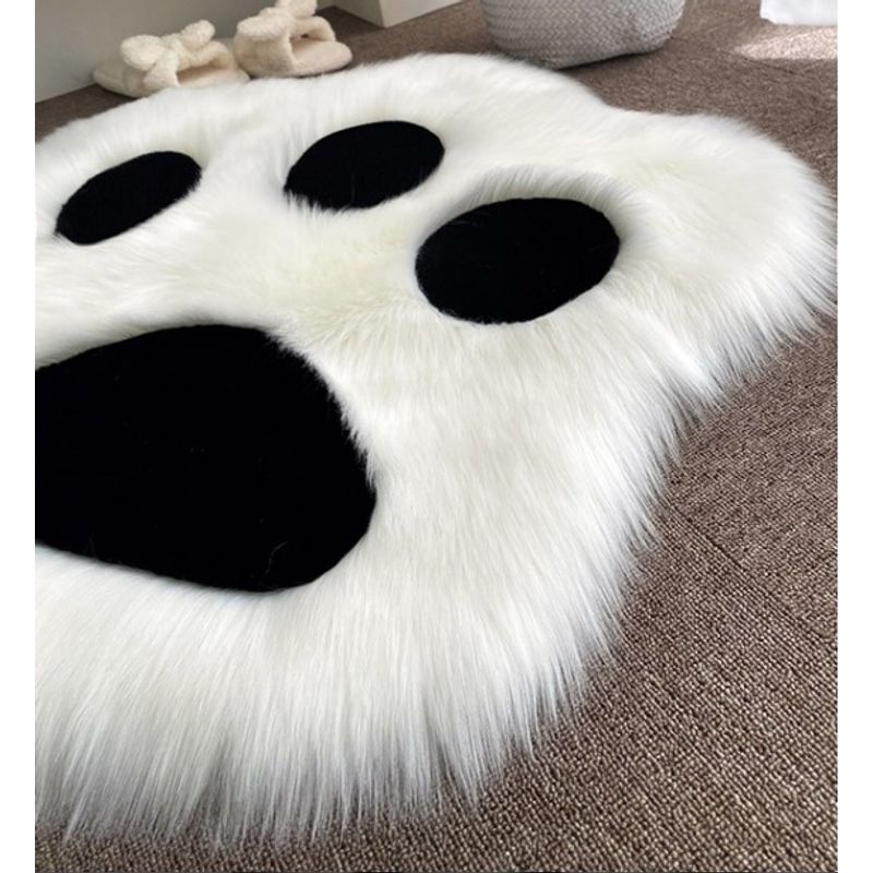 GENERICO - ALFOMBRA PATITAS GATITO NEGRO  80X90 CM WYM PELUDA SUAVE DECORATIVA