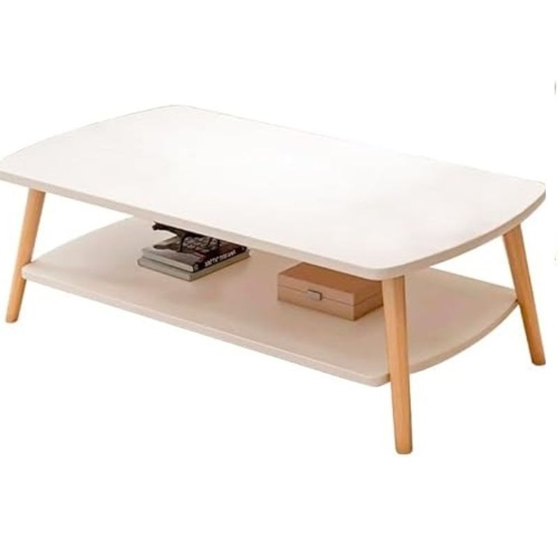 GENERICO - MESA DE CENTRO MODERNA DE DOS NIVELES PARA SALA DE ESTAR