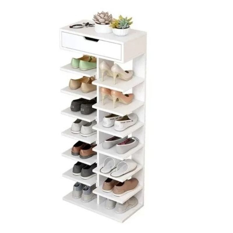 GENERICO - ZAPATERO DE MADERA MODERNO MUEBLE MULTICAPA PARA EL HOGAR