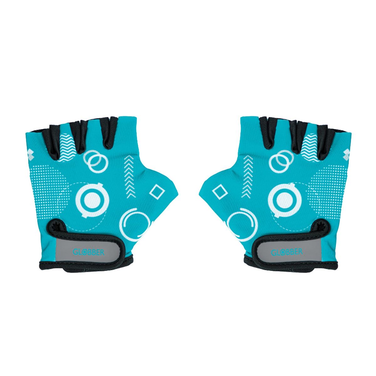 GLOBBER - Guantes infantiles Globber Teal Shapes Talla XS