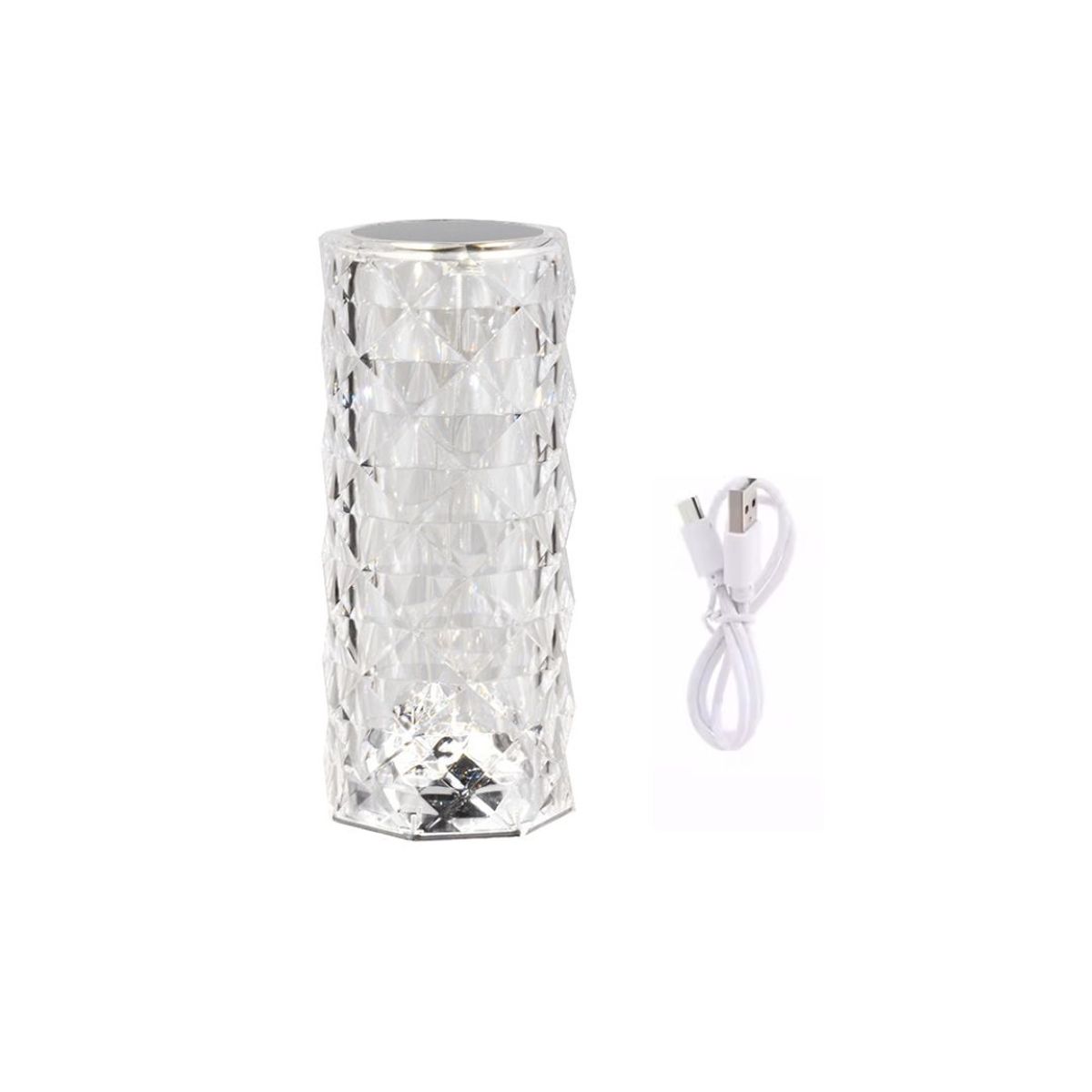 WANT - Lampara Led De Mesa Cristal Recargable 35w 6500k4000k3000 Transparente