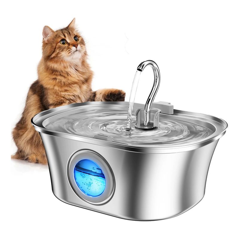 GENERICO - Bebedero Para Gatos Perros Automático Acero Inoxidable 32l