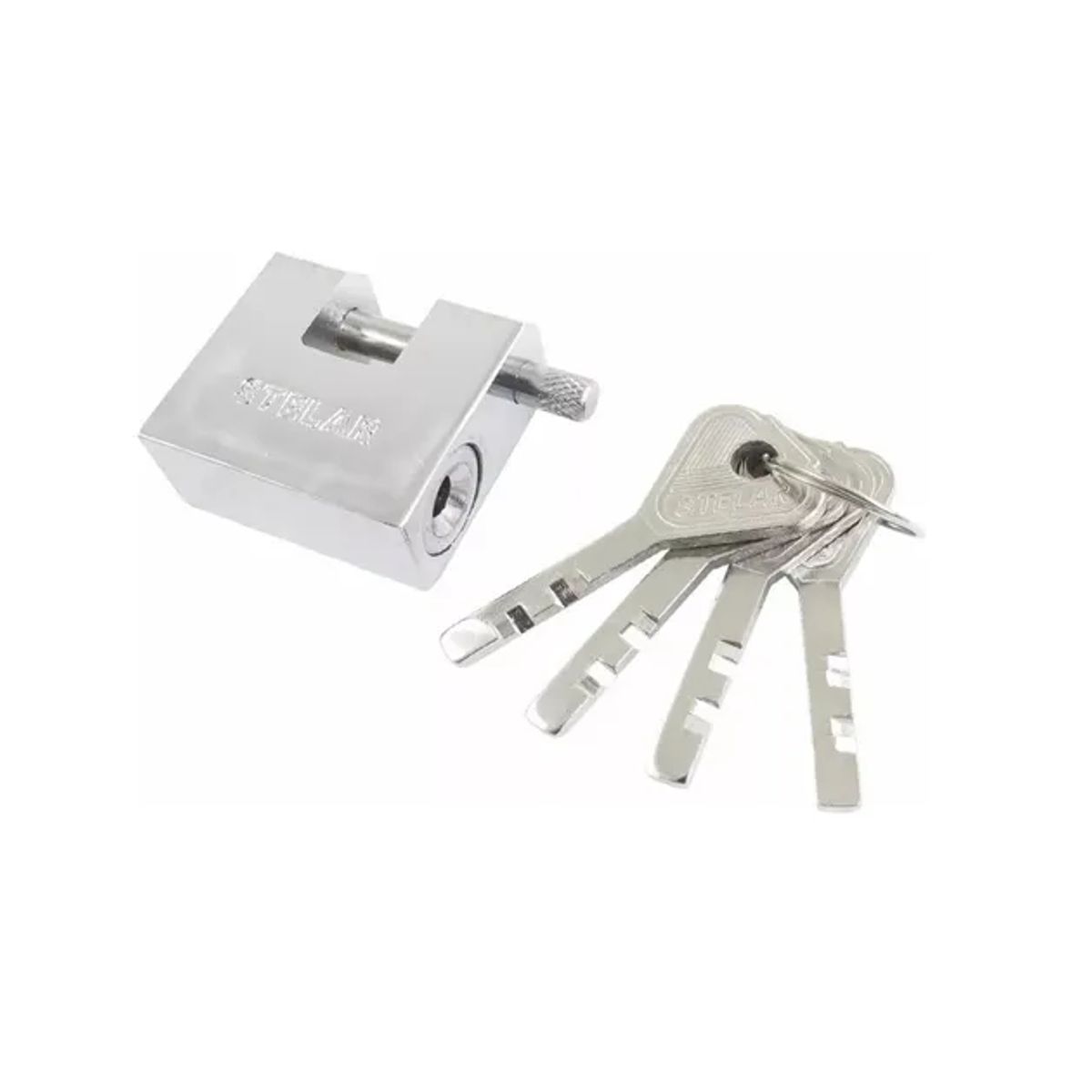 GENERICO - Candado Cuadrado Stelar 80mm Seguridad Anticizalla