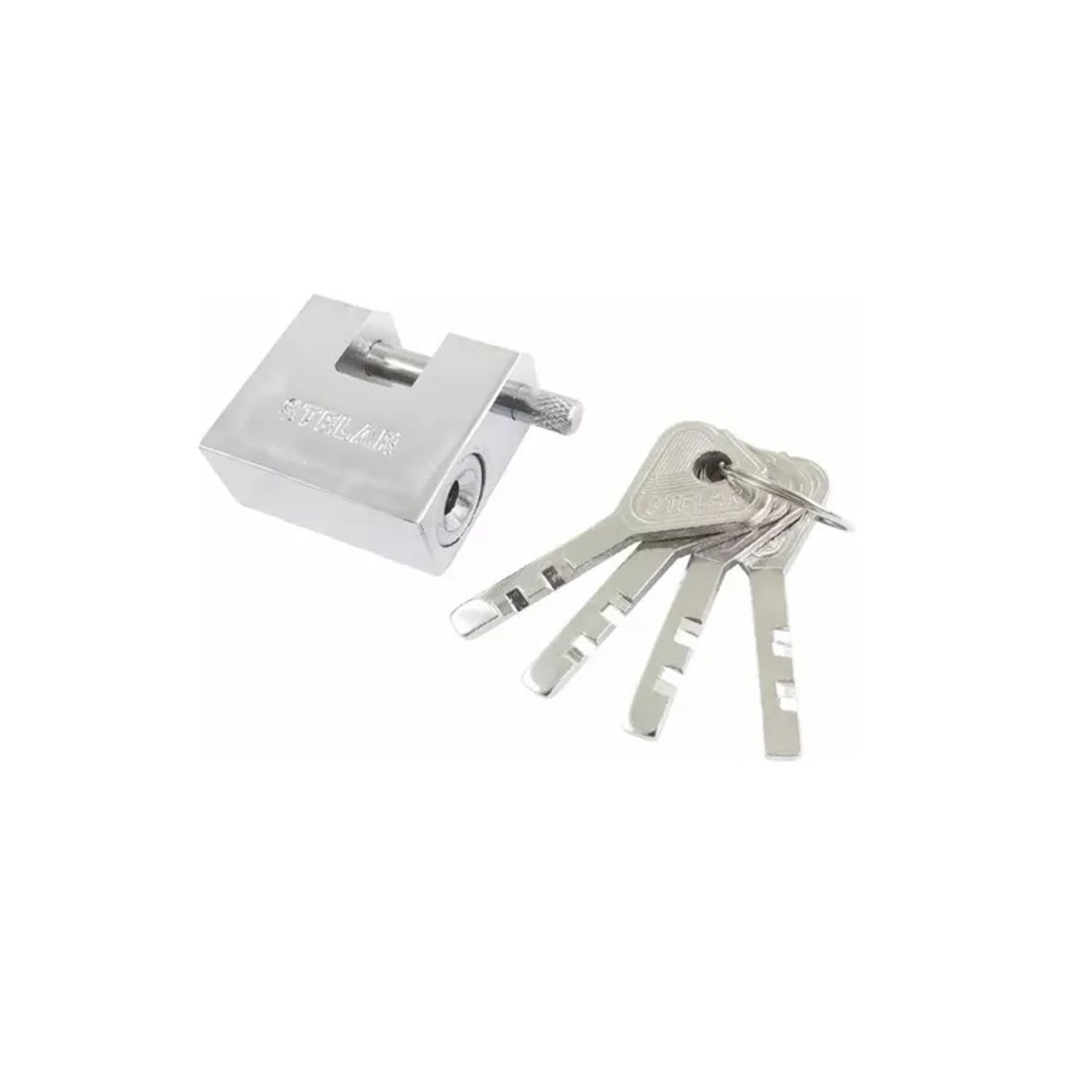 GENERICO - Candado Cuadrado Stelar 80mm Seguridad Anticizalla