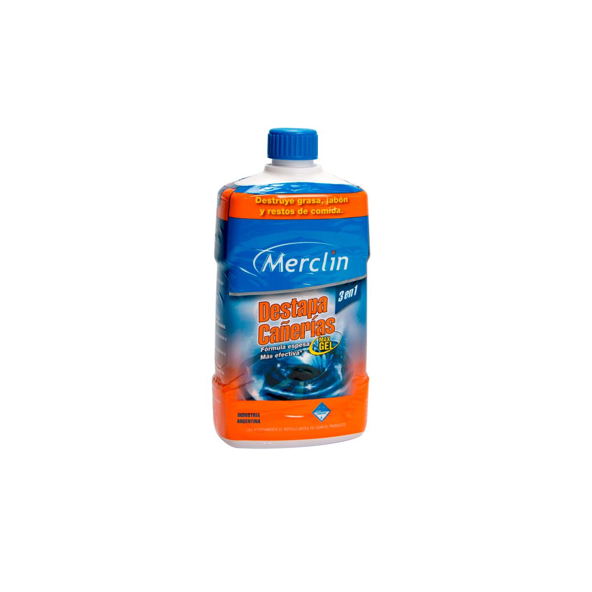GENERICO - Destapa cañerías gel max 3 en 1 Merclin 500ML