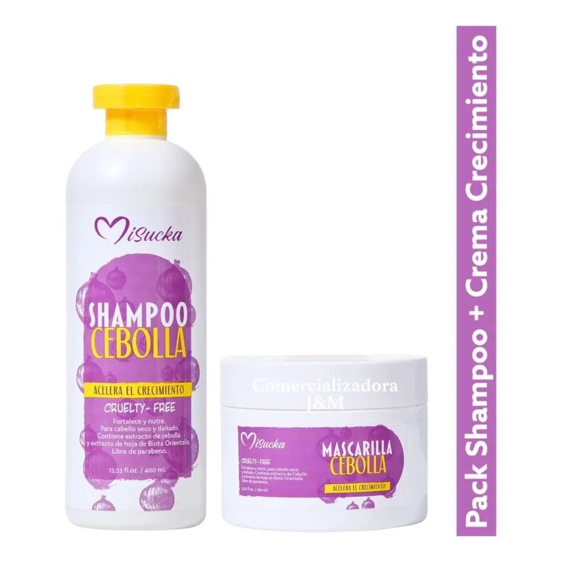 GENERICO - Kit Shampoo Y Mascarilla Cebolla Jengire Y Romero De Misucka