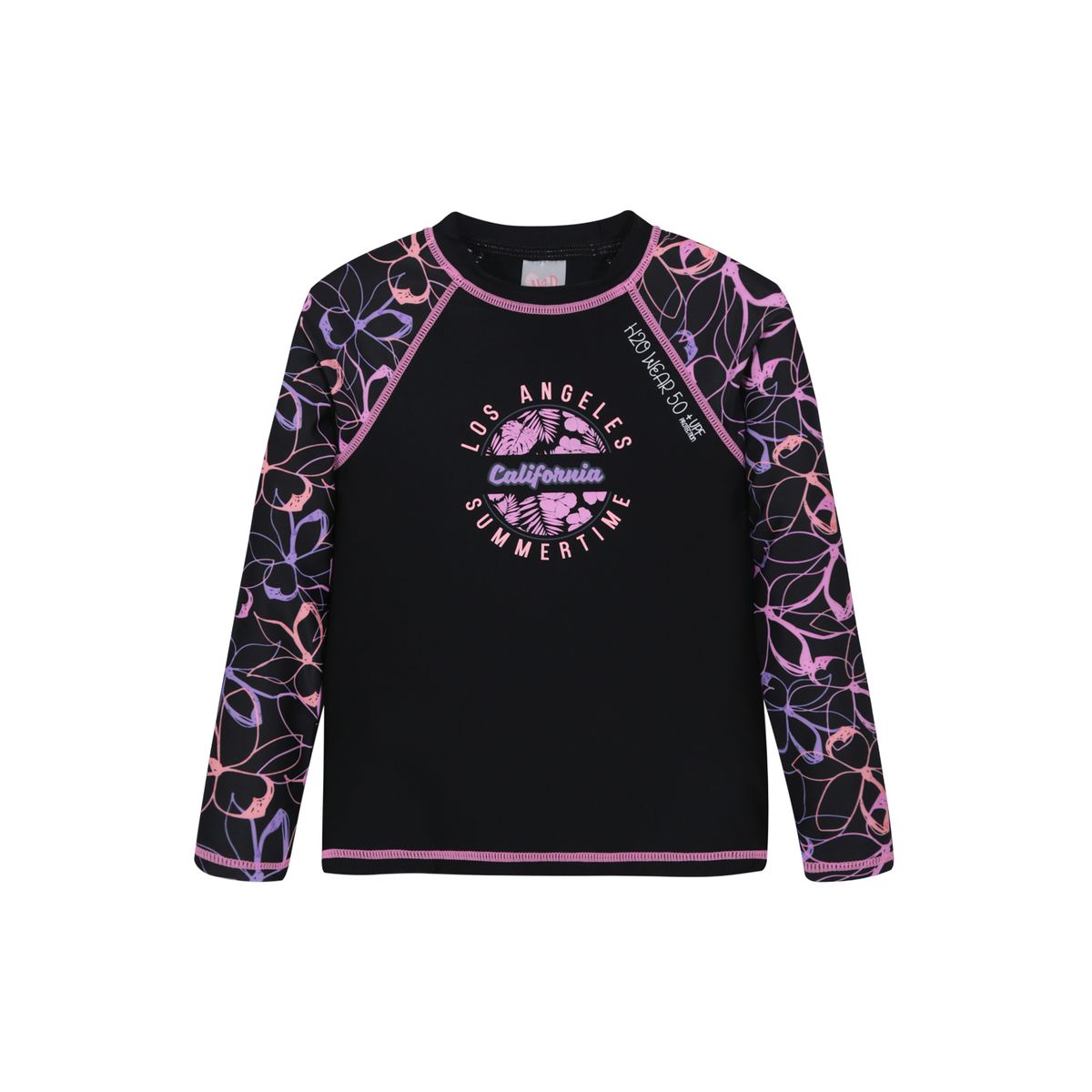 H2O WEAR - Traje de Baño Niña Polera UV50 MLarga H2O Wear Negro