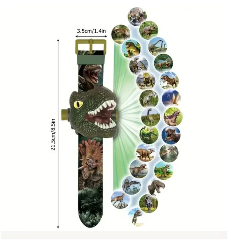 GENERICO - Reloj con proyector dinosaurio para proyectar