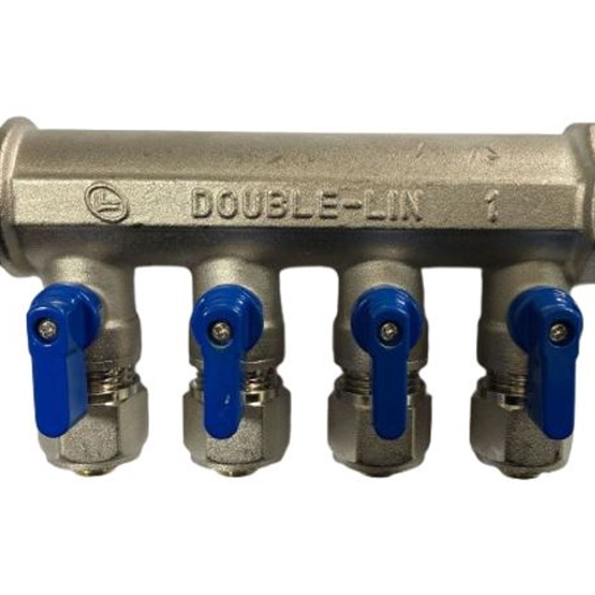 GENERICO - MANIFOLD PARA AGUA 1 PULGADA 16 MM PEX MANILLA AZUL 4VIAS