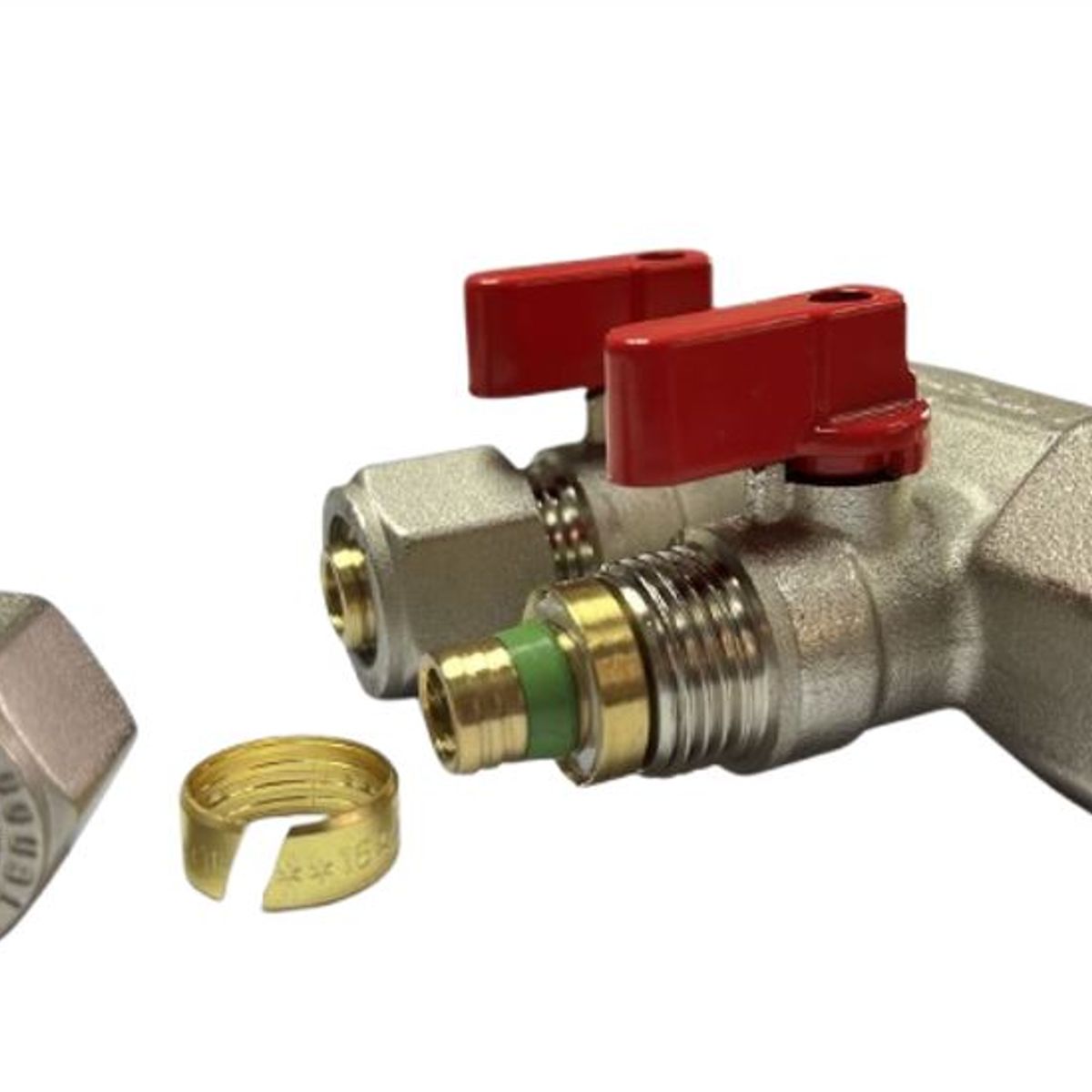 GENERICO - MANIFOLD PARA AGUA 1 PULGADA 16 MM PEX MANILLA ROJA 2VIAS