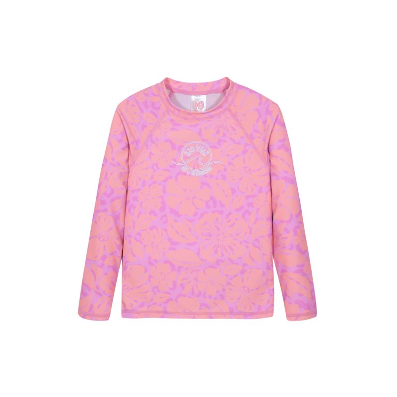H2O WEAR - Traje de Baño Niña Polera UV50 MLarga H2O Wear Fucsia