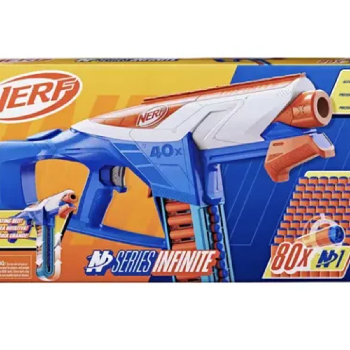 NERF - Lanzador Nerf N Series Infinite Con 80 Dardos