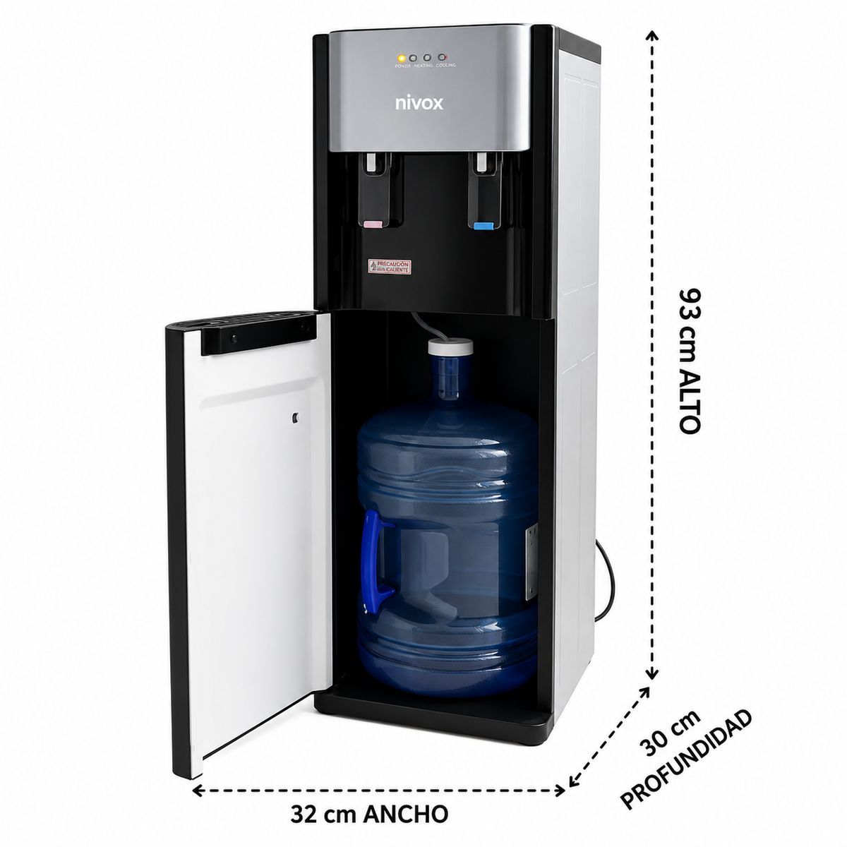 Dispensador De Agua Frío Caliente Bidon Oculto  negro premium, marca DALI - Foto 2