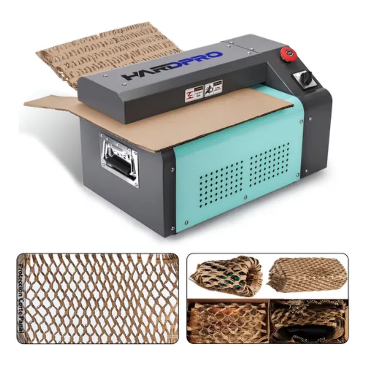 HOMEBRANDT - Máquina Trituradora De Cartón Para Relleno Y Embalaje 370w Turquesa