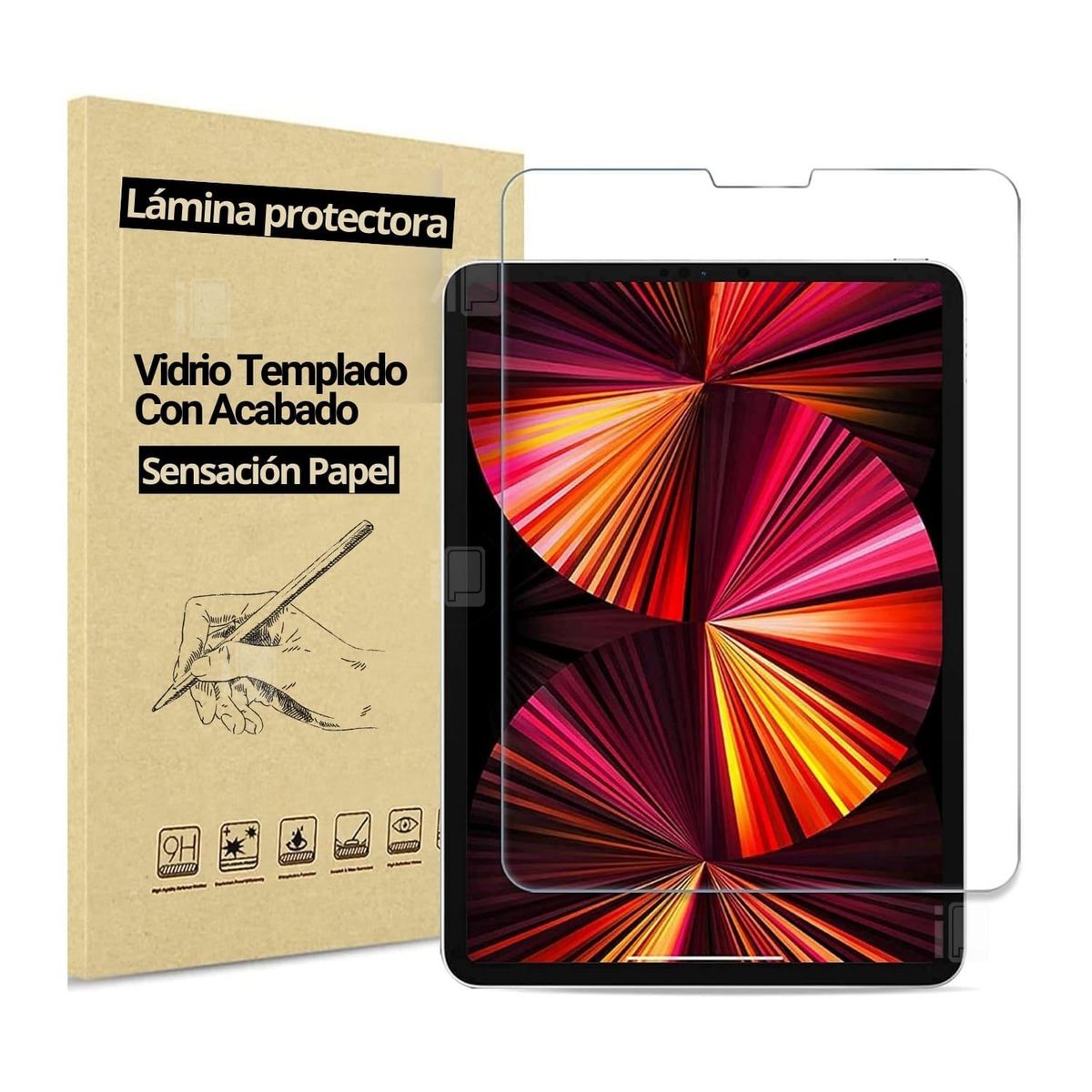 GENERICO - Mica De Vidrio Templado Acabado Sensación Papel Para iPad - Air 10.9