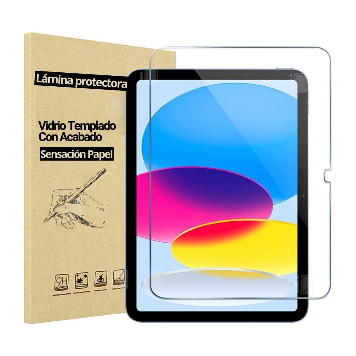 GENERICO - Mica De Vidrio Templado Acabado Sensación Papel Para iPad - Décima 10.9