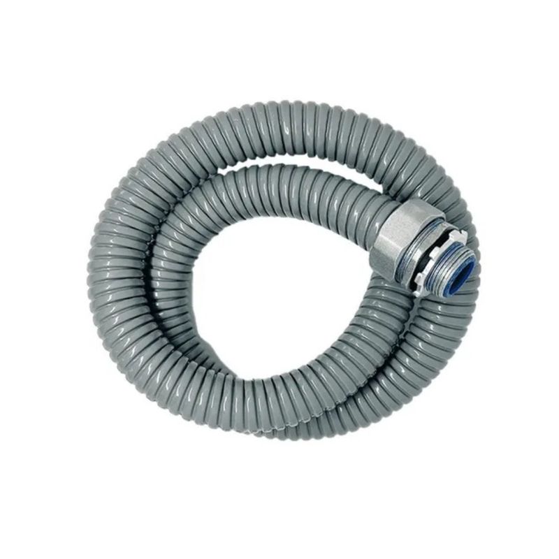 GENERICO - CONDUIT EXTRA FLEXIBLE METALICO CON PVC GRIS 25MM - ROLLO 50 MTS