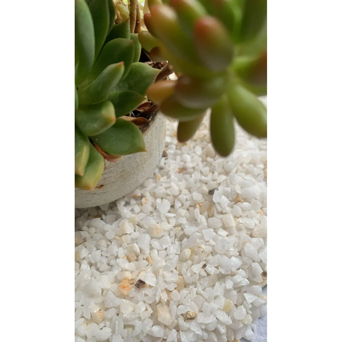 GENERICO - Piedra Cuarzo Blanco Granulado Decorativo Saco 20 Kg