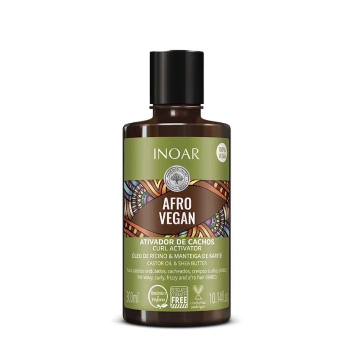 INOAR - Activador de Cachos Afro Vegan 300 Ml INOAR