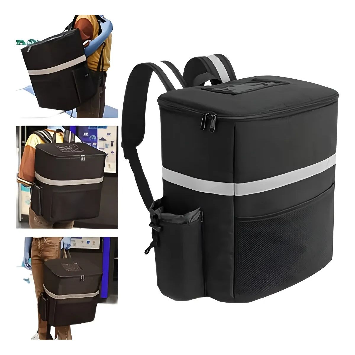 GENERICO - Mochila Termica Multifuncional Delivery Repartidor Moto Bici