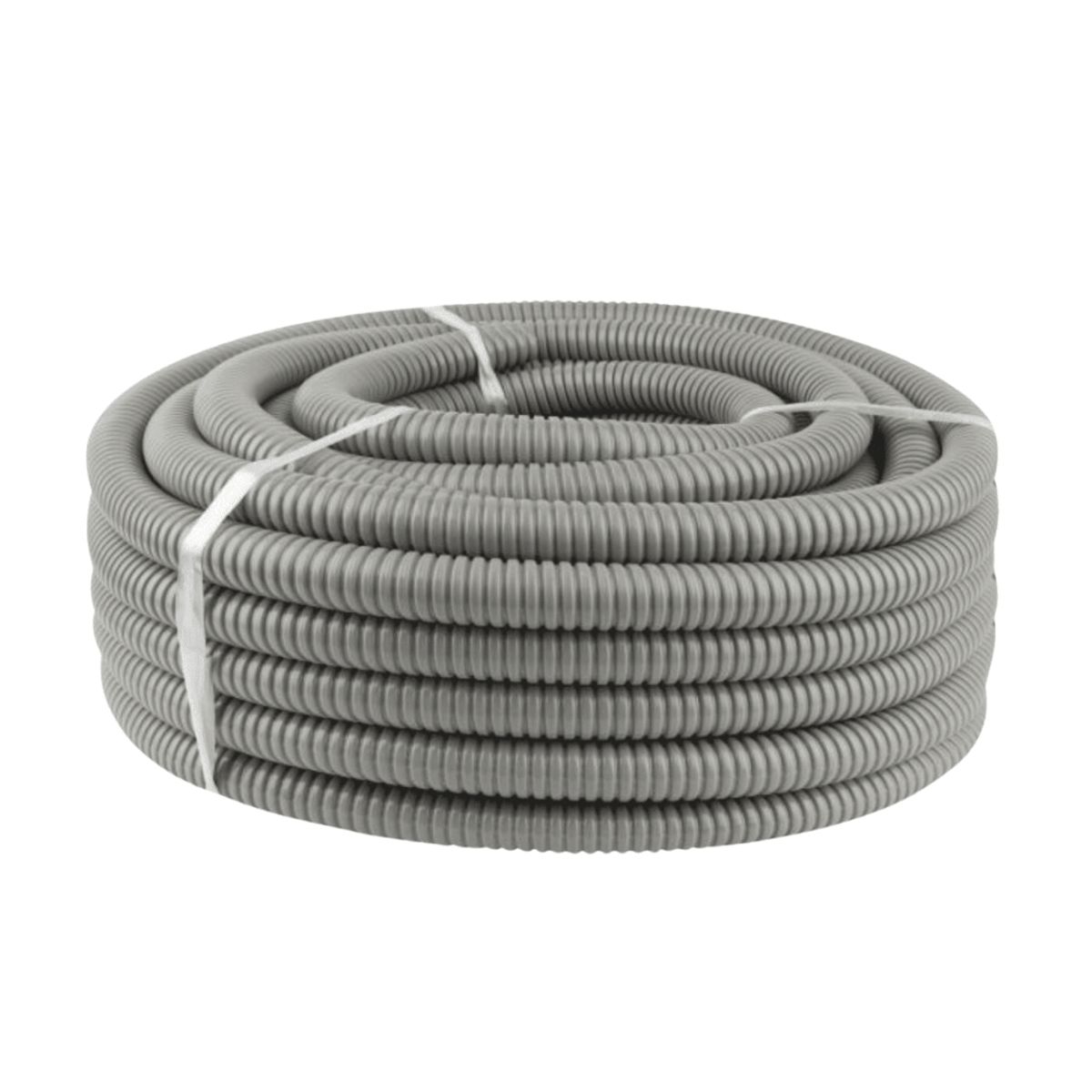GENERICO - CONDUIT EXTRA FLEXIBLE METALICO CON PVC GRIS 40MM - ROLLO 30 MTS