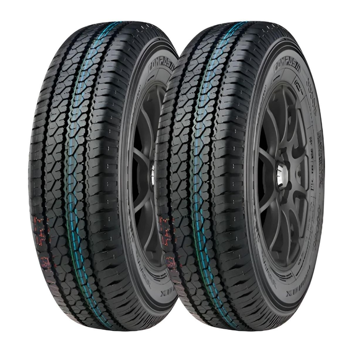 COMPASAL - Set 2 Neumáticos 155R13 90/88R VANMAX Compasal PR LTR (Dublin) BLK CHN