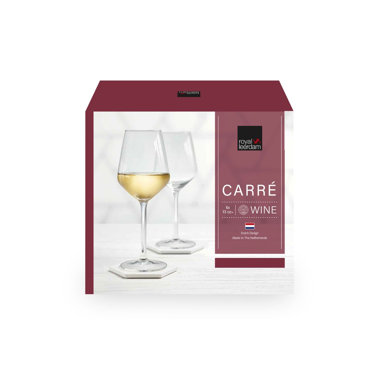 ROYAL LEERDAM - SET 6 COPAS VINO BLANCO CARRE 385ML