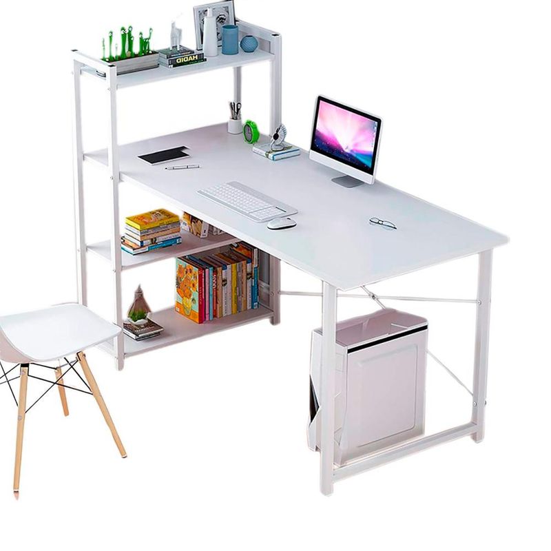 DETODOYMAS - Escritorio H oficina 120x60x70cm Chic Home - Blanco