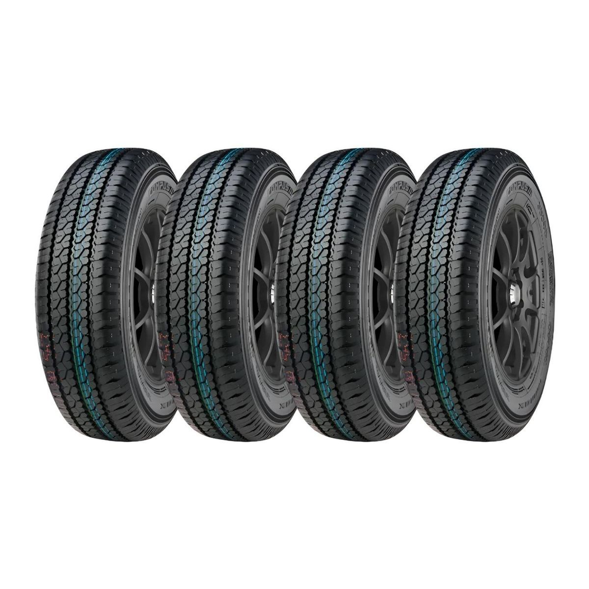 COMPASAL - Set 4 Neumáticos 155R13 90/88R VANMAX Compasal PR LTR (Dublin) BLK CHN