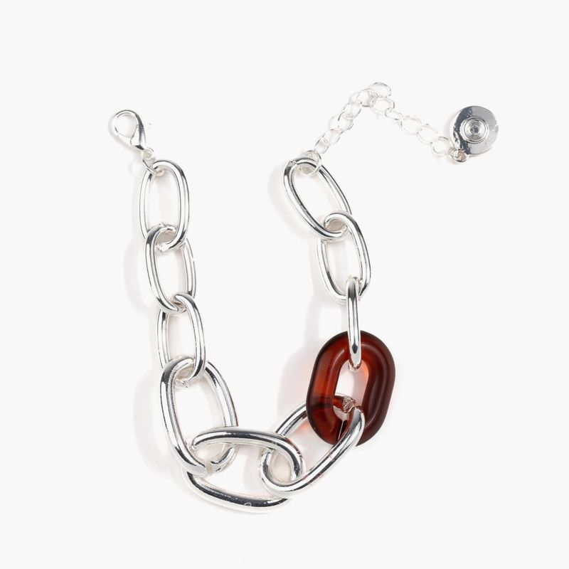 LOUNGE - Pulsera Mujer Gruesa Detalle Resina