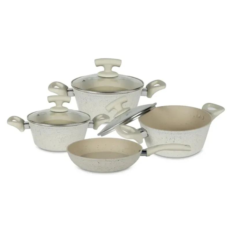 DORAL - Set De Bateria De 7 Piezas San Remo New Antiadherente Beige