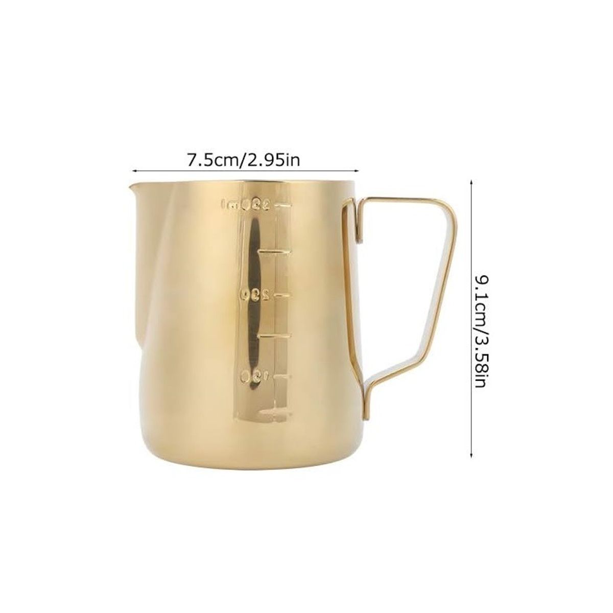 ARCA SHOPPING - Jarra Espumante De Leche De Acero Inoxidable Barismo Coffe 350ml
