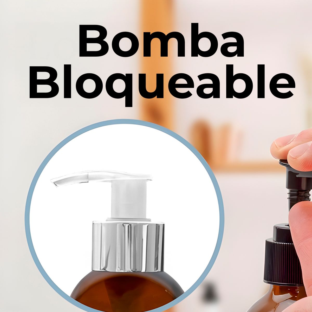 GENERICO - 12 Frascos Vidrio Ámbar Bomba Loción Esencial Plomo 500 Ml