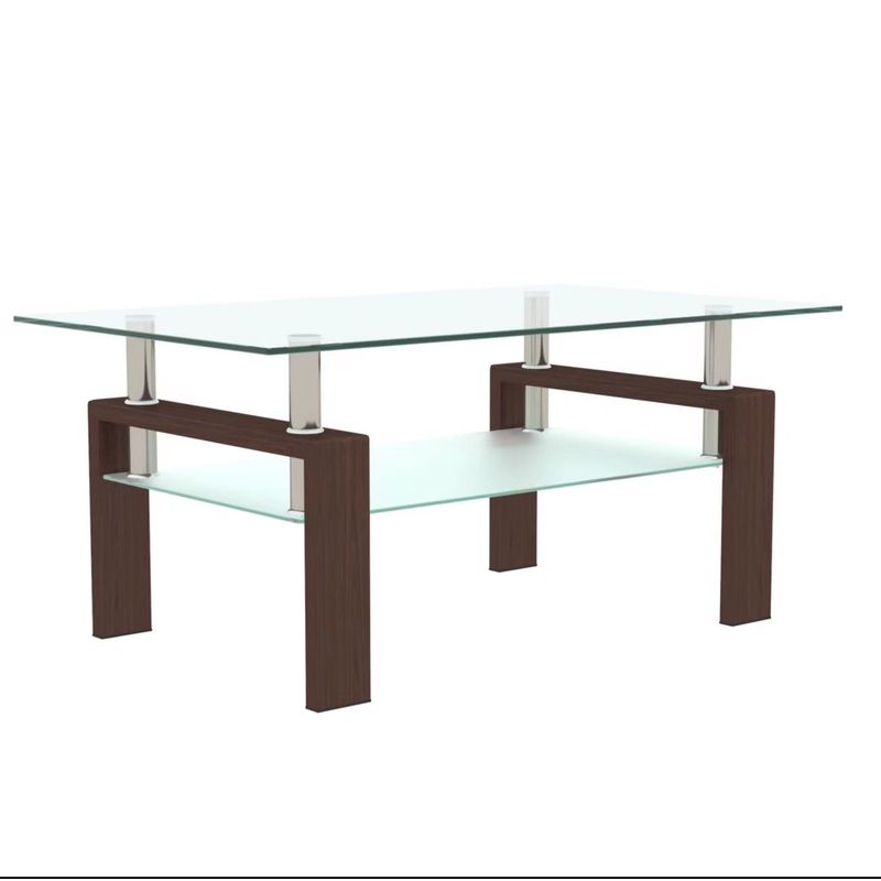 HABITA2 CHILE - Mesa De Centro Rectangular Vidrio - Marrón