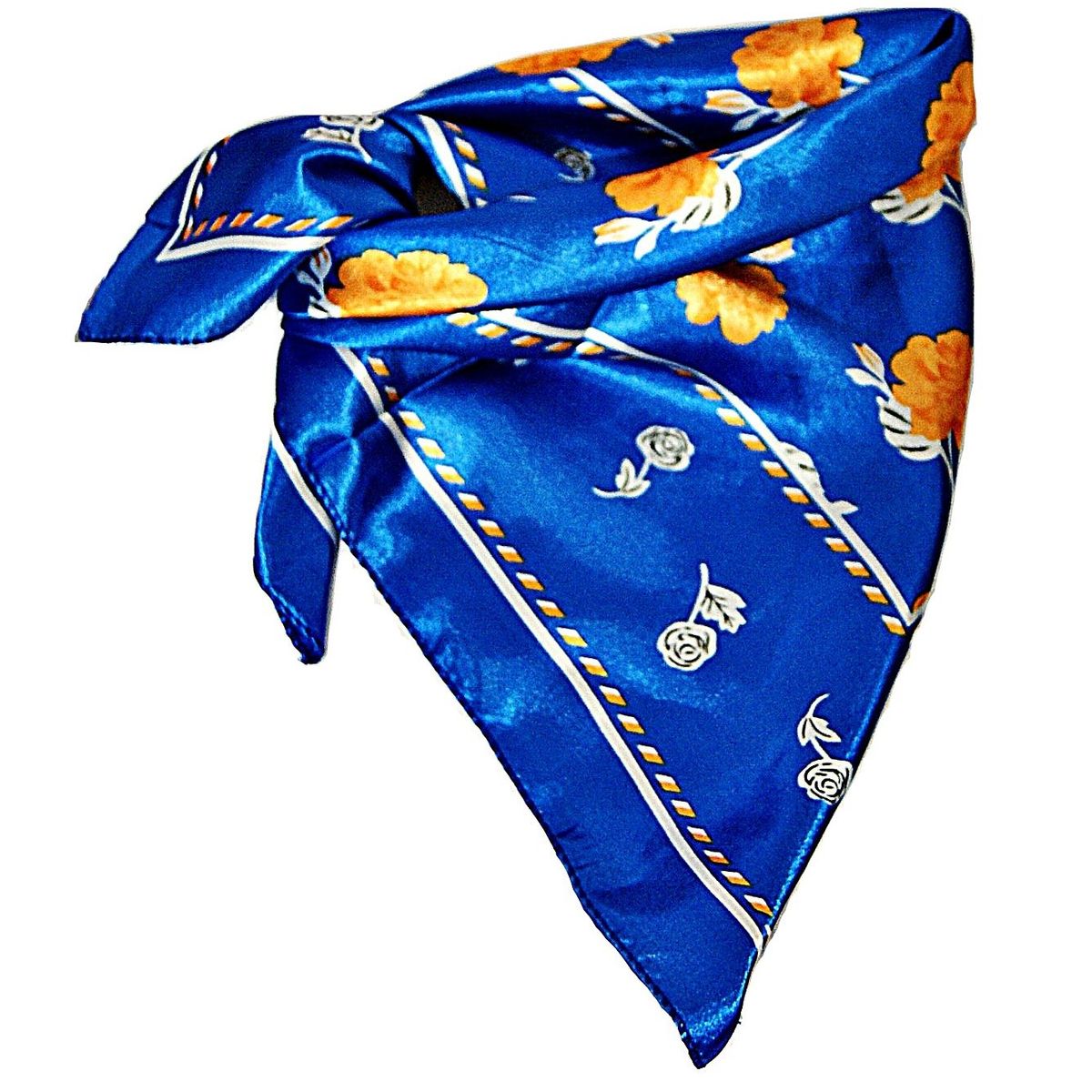 VIVAFELICIA - Pañuelo Bandana Flores Azul Cielo