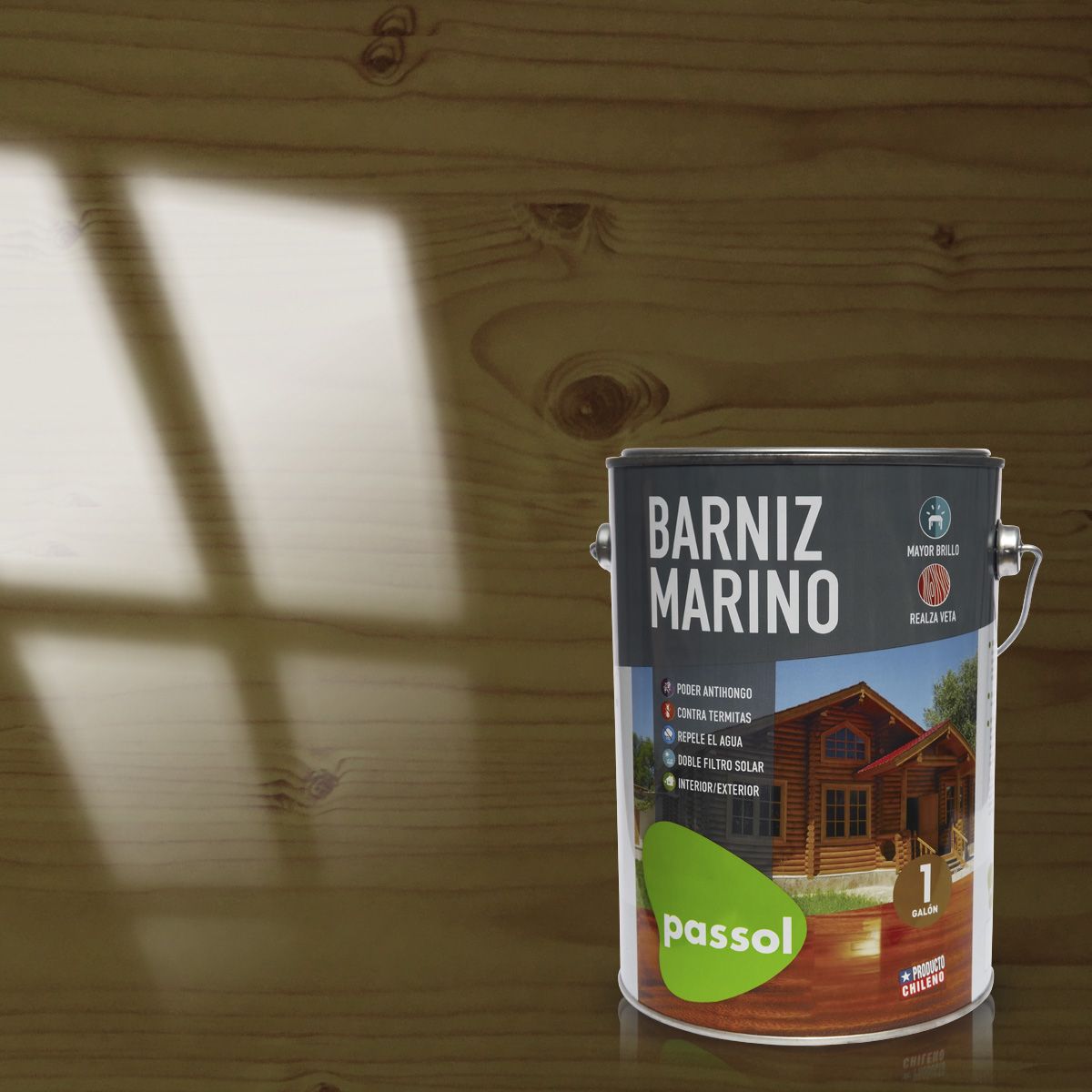 PASSOL - BARNIZ MARINO BRILLANTE 1 GL NOGAL