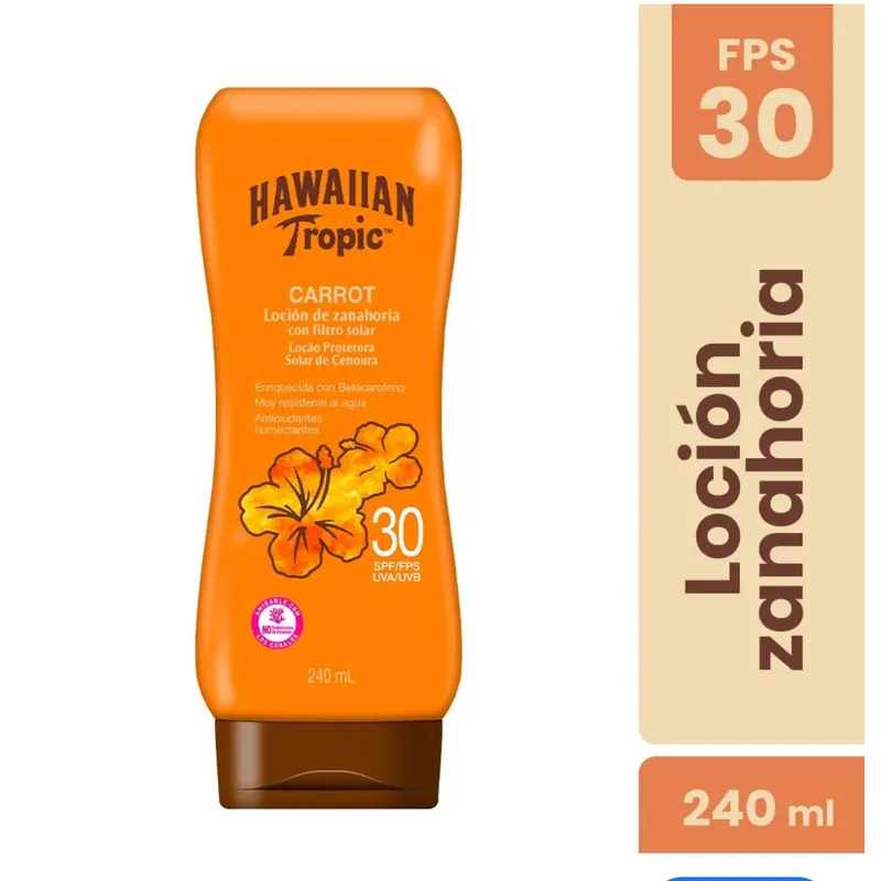 HAWAIIAN TROPIC - Hawaiian Tropic Bronceador Spf30 Zanahoria 240ml