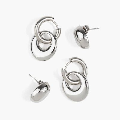 Imagen 2 del producto Set Aros Mujer Acero Inoxidable Charm