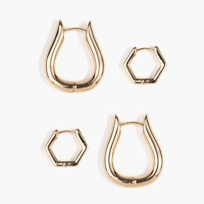 Imagen 2 del producto Set Aros Mujer Argollas Geométricas