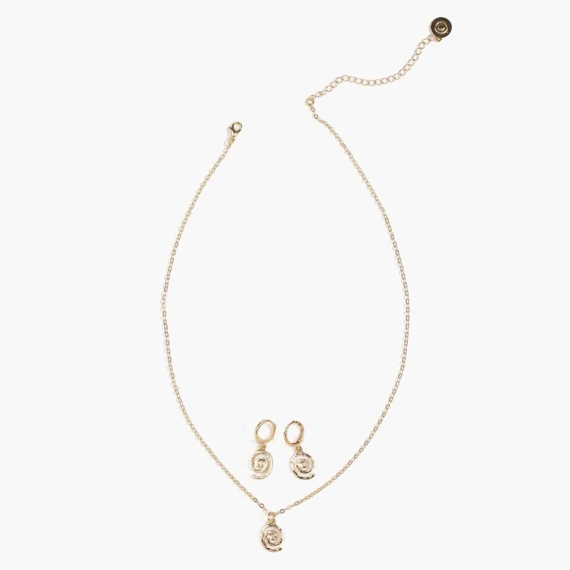LOUNGE - Set Collar Y Aros Mujer Caracol