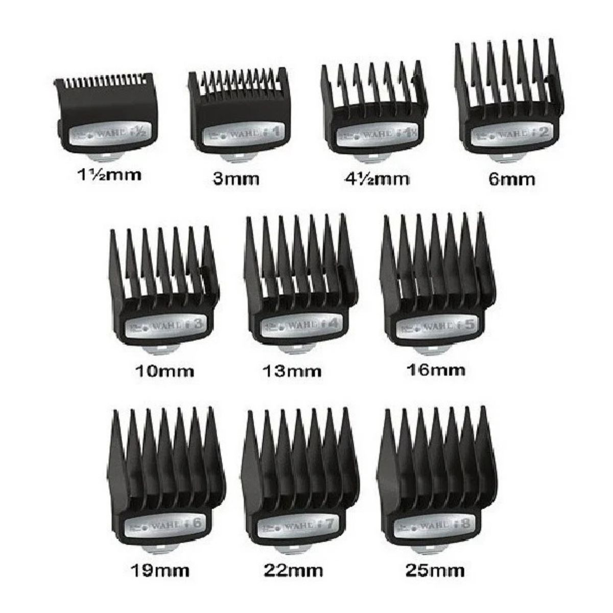 WAHL - Wahl Peines Metalicos, Set 10 Peines