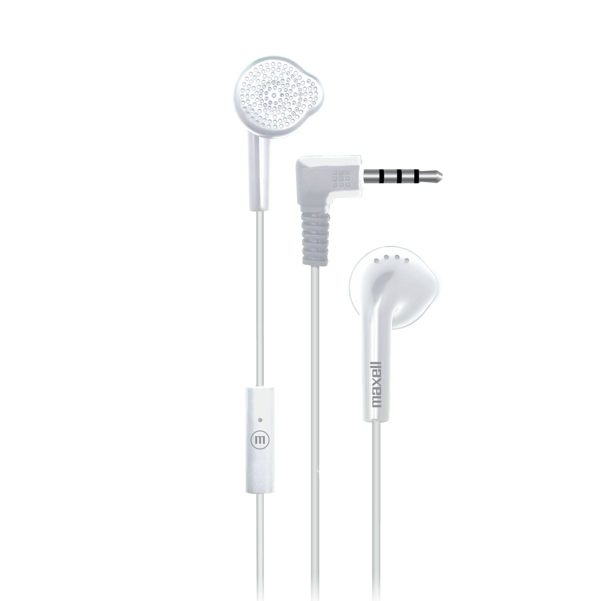 MAXELL - Pack 12 Audífonos Eb-mic Estéreo Con Microfono Maxell Blanco