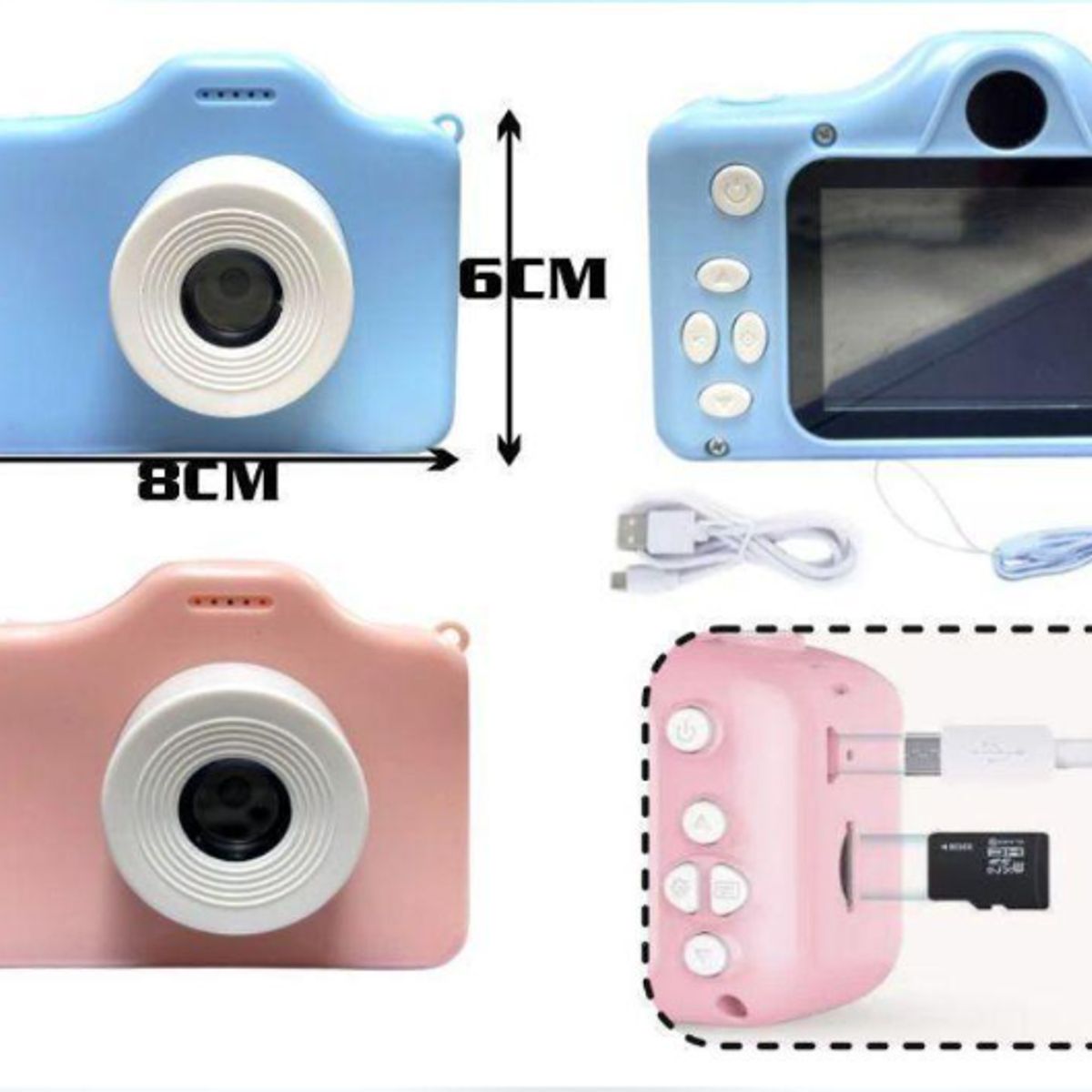 GENERICO - Mini Cámara Digital Infantil Color Rosa