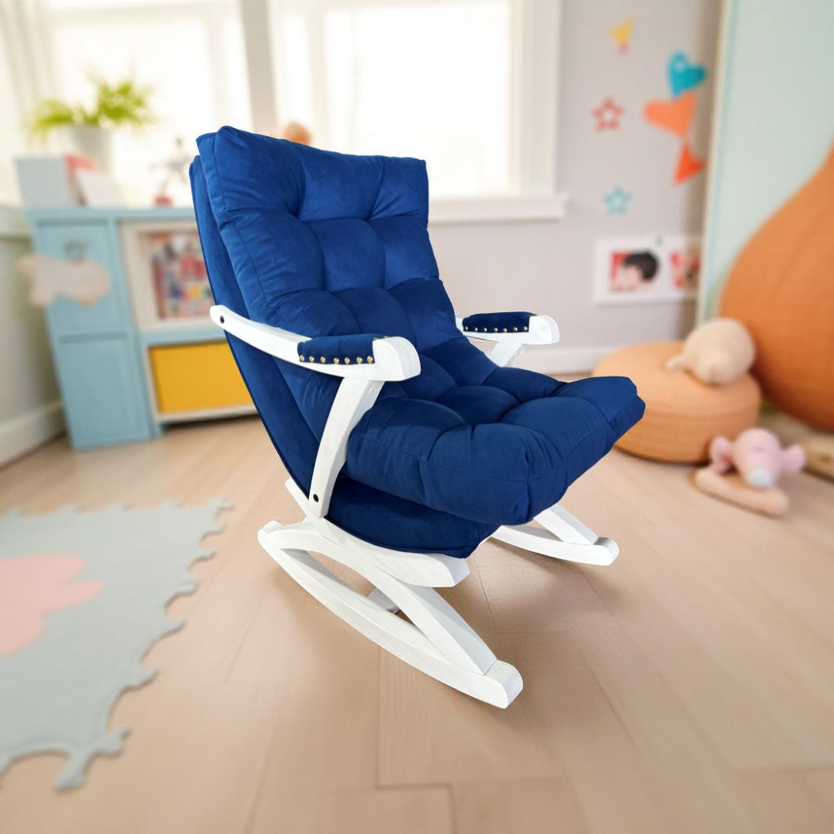 MUEBLES NEW - SILLA MECEDORA COQUETTE DE NIÑO.