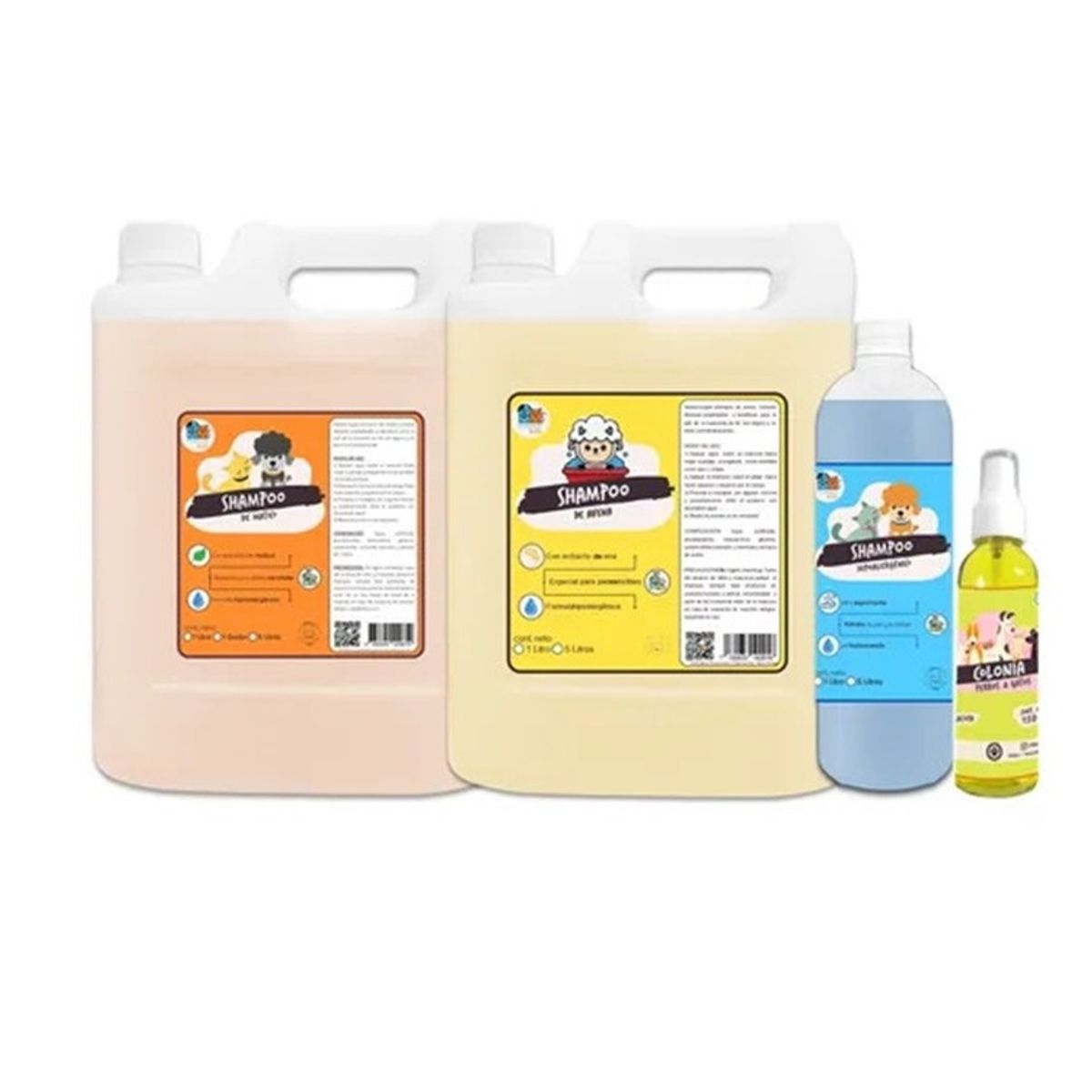MASCOKITS - Mega Kit Shampoo Avena + Matico + Hipoalergénico Y Colonia